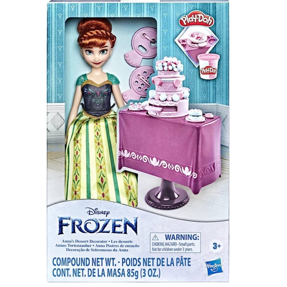 Disney Frozen Anna's Dessert Decorator, Non-Toxic Play-Doh Cake Maker and Doll